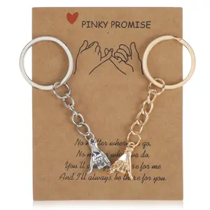 2pcs Pinky Promise Gift Matching Gifts for Him Her Best Friend fmaily Matching Keychains for Gifts