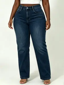 Stretch slim Jeans trousers 2026 fasion streetwear thigh crease jeans Tall  butt lift stretchy tummy control  high waist jeans stretchy slim fit jean for women women  hourglass figure casual pants for women women's jean  denim