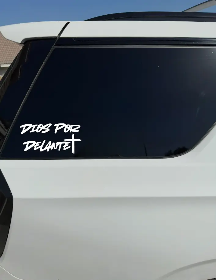 Dios Por Delante Vinyl Car Sticker Adhesive Decal, Universal Car Sticker, Car Truck Decal