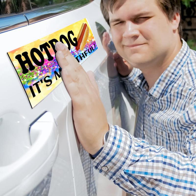 10Pcs Funny LGBT Magnetic Car Stickers Set Rainbow Pride Bumper Decals for Car Truck Laptop Luggage Window Waterproof Colorful Vinyl Car Accessories Unique Prank Stickers