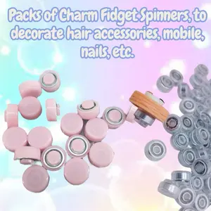 Packs of Charm Fidget Spinners, to decorate hair accessories, mobile, nail spinner, etc
