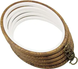 7'' Oval Embroidery Hoop for Cross Stitch, 5 count 19CM Decorative Embroidery Frames for Displaying Artswork