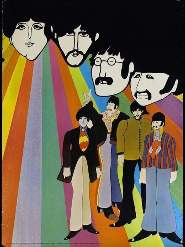 Yellow Submarine Poster, 1968. Wall Decor
