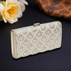 Elegant Sequined Clutch Purse with Sparkling Rhinestones for Formal Events and Special Occasions like Gala and Ball