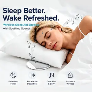 [Personal  Speaker] Ultra-Thin Under Pillow Sleep Speaker, Bluetooth 5.4 Wireless White Noise Machine, Portable Rechargeable Audio Optimized for Side Sleepers, Timer & Memory Function, Father's Day Gift