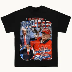 Retro Donald Trump Shirt, Donald Trump Homage Shirt, Donald Trump Fan Merch - Donald Trump Gift, 90s Graphic Tee, Unisex Heavy Cotton Tee, For Men, For Women, Street Style, Many Colors Size S To XL, Tiktok Shop, senior 2024 outfits Menswear Top Streetwear