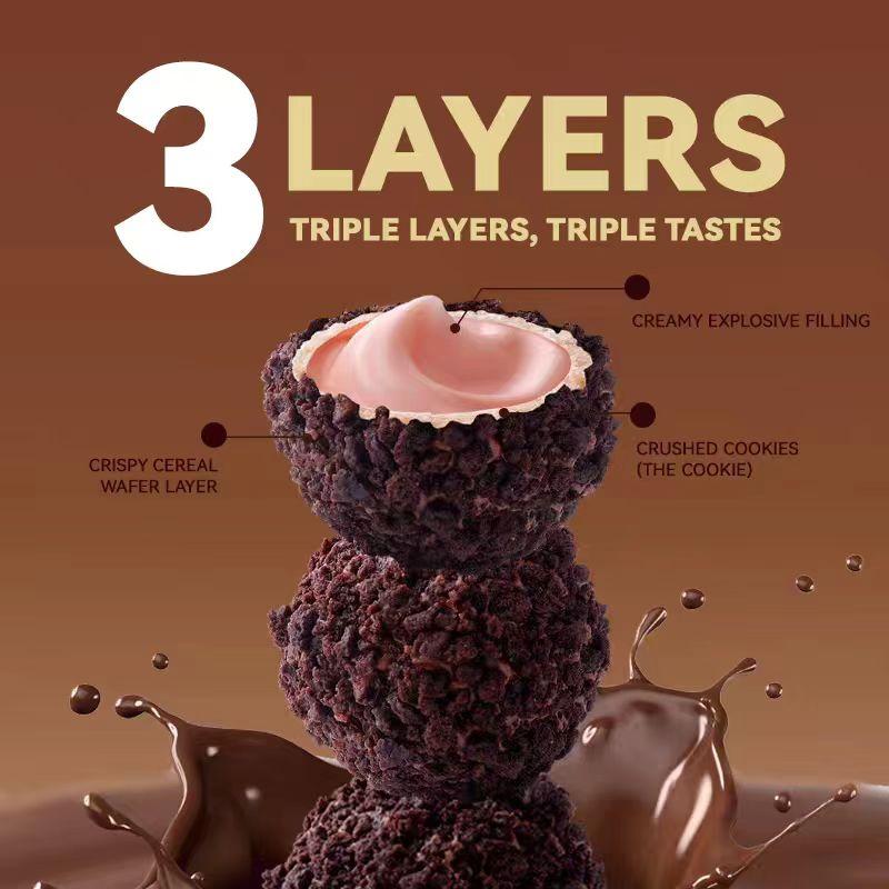 Franzzi Lava-Filled Cookie Bites Viral Snack 3 Layer Flavor Variety Pack for Snack Lovers - 3 Layer Flavor Variety Pack