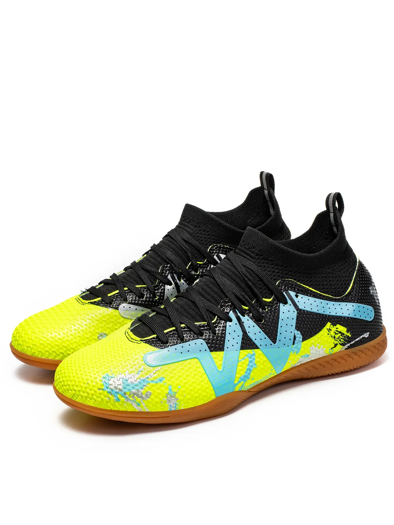 Women's High-Top Indoor Soccer Shoes, Sports Football Shoes, Football Boots, Five-A-Side Training Footwear, Anti-Slip Breathable Durable, Suitable for Adults & Youth