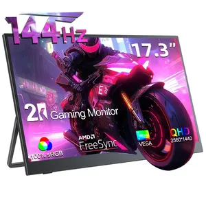 UPERFECT 17.3 inches 144Hz Portable Gaming Monitor 2K 1080P 105% sRGB LS Stand Matte Eye-Care Screen Supports ROG Ally Games and Steam Portable Suitable as a Secondary Monitor for Office and Gaming
