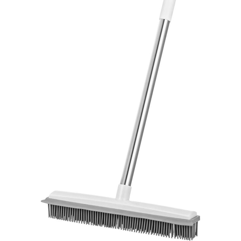 Pet Hair Removal Broom with 47.2in Adjustable Handle & Rubber Squeegee for Dog Cat Hair Removal on Couch Hardwood Floors TikTokShop Deal
