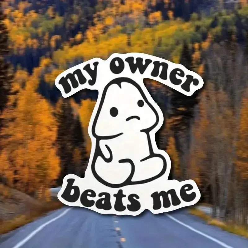 Funny Cartoon Pattern Car Sticker, Waterproof Vinyl Decal, Durable Decal for Cars, Car Decorative Sticker, Humorous Vehicle Accessory