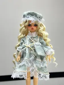 BJD doll, 30cm Joined Action Fgure, Articulated Figures,Dollcollector,Handnade-Mint Lace