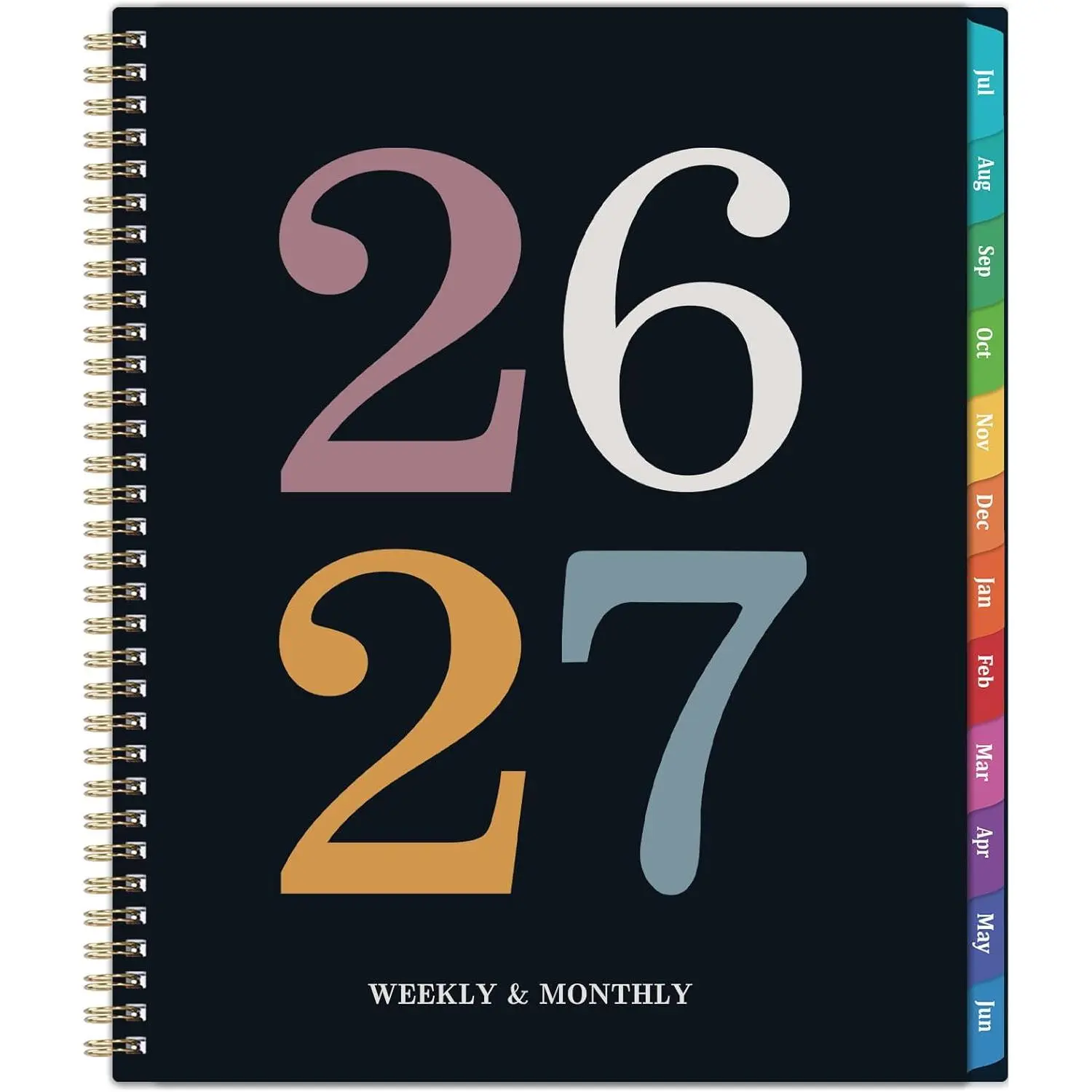2026-2027 Planner - Planner 2026-2027 Weekly and Monthly, Jul. 2026 - Jun. 2027, 8.5" x 11", Academic Weekly and Monthly Planner with 12 Tabs,Thick Paper, -Wire Binding,  Pocket