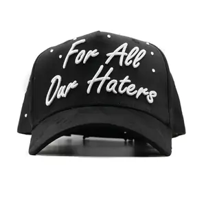 (NO BOX) Dandy Hats x Tombochio "For All Our Haters" Premium Embroidered Snapback – Bold Streetwear Collector Edition, Limited Fashion Icon Cap