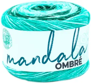 Lion Brand Yarn Mandala Ombre Zen Ombre Cake Medium Acrylic Multi-Color Yarn