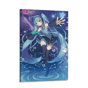 Hatsune Miku - Stars Wall Poster Anime Fan Poster Home Dormitory Bedroom Living Room Poster Wall