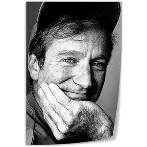 American Actor Robin Williams Portrait Motivational Quotes Poster (2) Canvas Art Wall Poster Printing Office Bedroom Aesthetic Poster Living Room