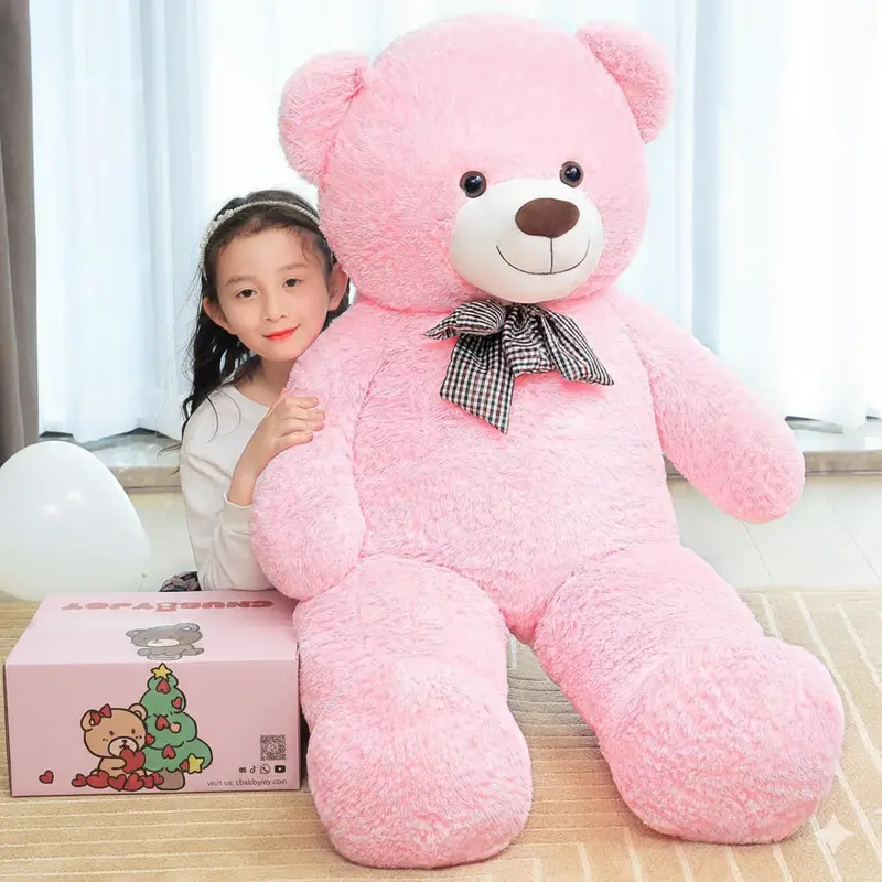 SNOWOLF XXL Giant Stuffed Animals Teddy Bear Plush Toy - 43"/47"/55" Sizes, 5.5 lbs/7 lbs, Plump and Fluffy Soft Material, Unisex, 3+ Age Suitable, Plush Centerpiece, Gifts for Girlfriend, Kids Birthday/Christmas Presents