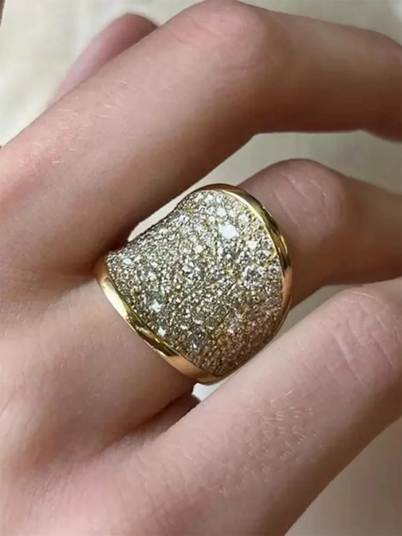 1 PC Elegant Cubic Zirconia Square Ring For Women For Wedding Engagement Anniversary Party Jewelry Valentine's Day Gift Square Shaped Ring
