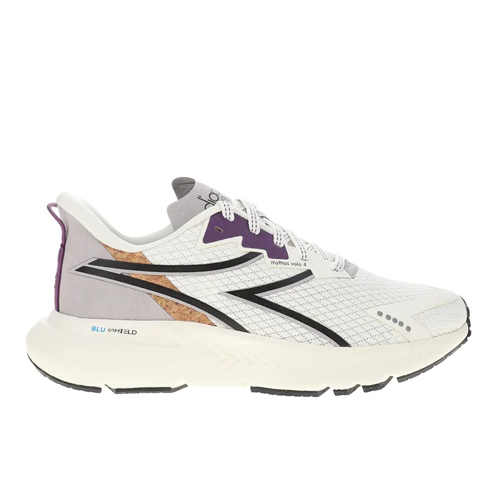 diadora Womens Mythos Blushield Volo 4 2030 Running Sneakers Shoes - Off White