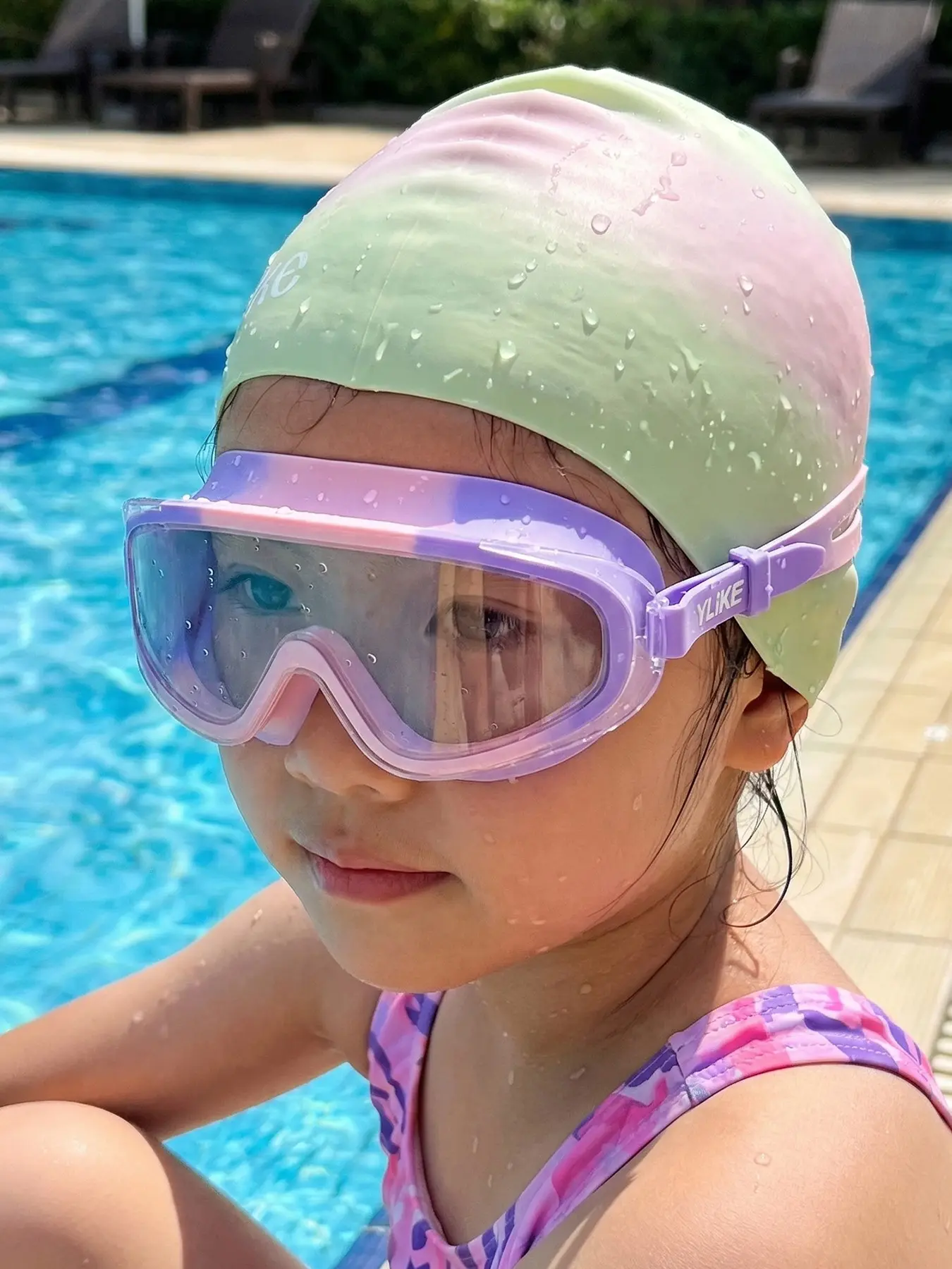 Kids Swim Cap and Goggles Set - Soft Silicone, Waterproof, Snug Fit, No Pinching, Anti-Fog, UV Protection for Boys & Girls, Ideal for Pool & Swimming Lessons, Swim Kit