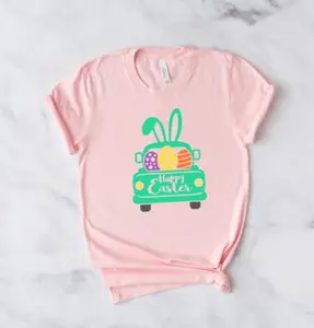 Happy Easter Shirt, Easter Truck Tee, Women's Easter Shirt, Cute Easter Day Outfit