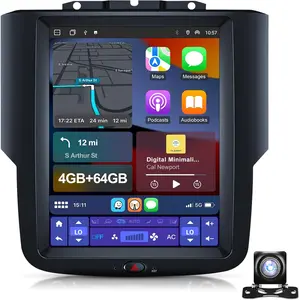 10.4" Car Radio Upgrade for Dodge Ram 2013-2018 1500 2500 3500,Wireless CarPlay Android Auto,Android 13 Head Unit with WiFi SWC GPS 1080P Backup Camera 4+64GB