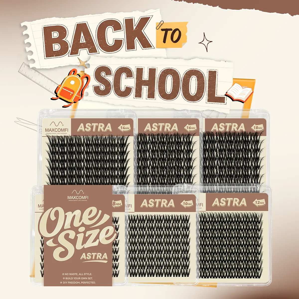 ASTRA One Size | Maxcomfi Lashes Clusters Length Lock  Eyelashes Makeup,  Cosmetic, Eyelash Extensions, Summer lashes,back to school