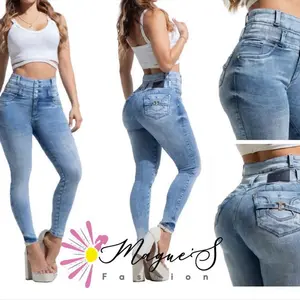 50535-Push Up Colombian Jean Women's Stylish Denim Trousers with Push-Up Effect