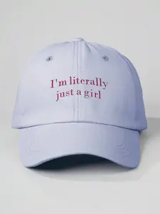 I'm Literally Just A Girl 1pc Women's Embroidered Baseball Cap with Adjustable Sun Protection for Spring, Autumn & Travel