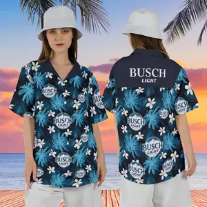 Busch Light Button Shirt, Busch Light Hawaiian Shirt, Busch Light Tropical Shirt, Busch Light Aloha Shirt, Fathers Day Gift, Summer Hawaiian shirt, Light Beer Unisex Hawaiian Shirt, Busch Latte Beer Button Up Shirt