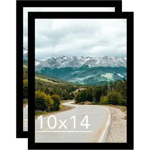10x14 Picture Frame Black for Wall Hanging,  30x40 cm  Art Painting Photo Frame for Wall Horizontally or Vertically, Black, 2 Pack