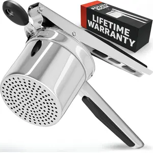 Large 15oz Potato Ricer, Heavy Duty Stainless Steel Potato Masher and Ricer Kitchen Tool, Press and Mash Kitchen Gadget For Perfect Mashed Potatoes - Everytime