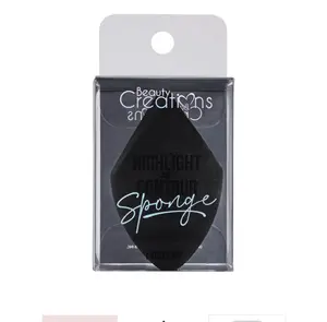 Beauty Creations Highlight & Contour Sponge - Multicolor Cosmetic Tools for Smooth Application, Latex Free, Wet/Dry Use, US