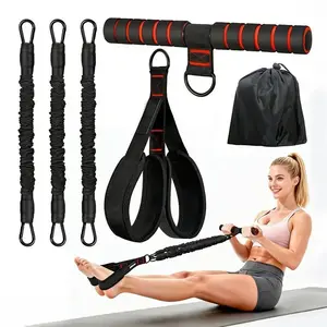 Adjustable Pedal Resistance Bands | For Core & Glute Sculpting | Full Body Women's Home Gym | Safe Fabric Wrap Design | Home Workout Must-Have! Workout Straps Workout Equipment