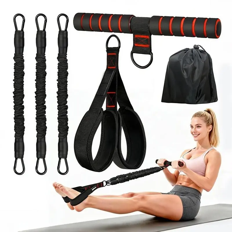 Adjustable Pedal Resistance Bands | For Core & Glute Sculpting | Full Body Women's Home Gym | Safe Fabric Wrap Design | Home Workout Must-Have! Workout Straps Workout Equipment Home Gym Gear