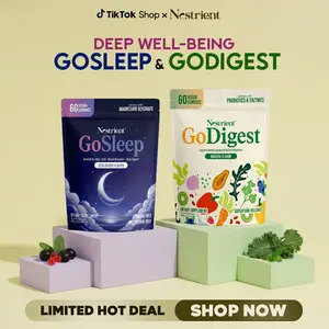 Deep Well-being GoSleep& GoDigest Melatonin-Free Sleep Gummies – Dual Formula A + B, Magnesium Glycinate + GABA + L-Theanine + 5-HTP, Relaxation & Sleep Support, Digestive Enzymes + Probiotics + Fiber Gummies (≥1B CFU)(60 Gummies)
