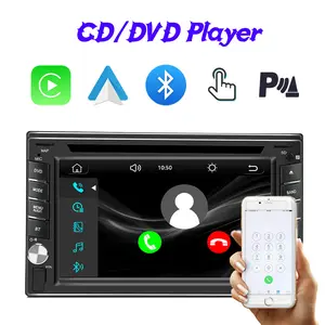 HD radio MP3 player 6.2 inches 2 Din Wireless Touchscreen Car setreo Bluetooth Radio CD/DVD Player, Carplay, Mirror link, AUX
