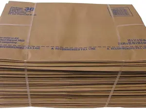 30 Gallon Lawn & Leaf 2-Ply Heavy-Duty Yard Waste Compost Paper Bags, 30 Count