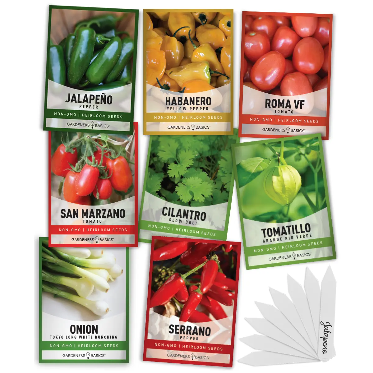Hot Salsa Seed Assortment | 8 Variety Pack Home Planting garden  harvest