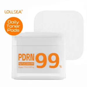 LOLLSEA PDRN Toner Pads for Smooth & Radiant Skin | Acne Mark & Dark Spot Care, Deep Hydration & Brightening Daily Pads – Salmon DNA 99% Purity 175ml / 5.92 fl. oz