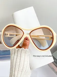 Unisex Vintage Trendy Tinted Lens Sunglasses, Retro Y2K Sunglasses for Everyday Use, Trendy Beach Eyewear, Fashion Accessories for Outdoor Activities