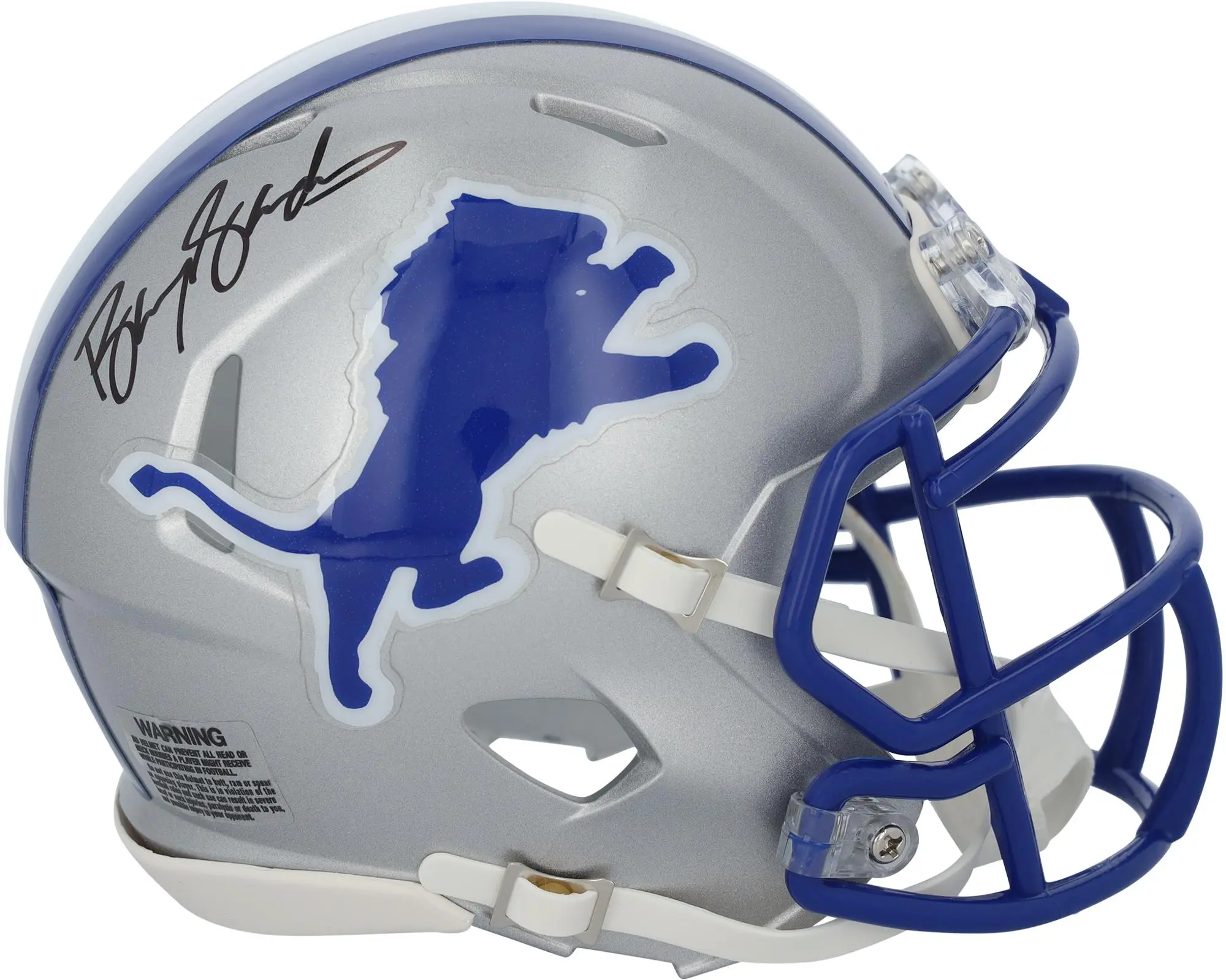 Barry Sanders Detroit Lions Autographed Riddell 1983-2002 Throwback Speed Mini Helmet - Fanatics Authentic Certified