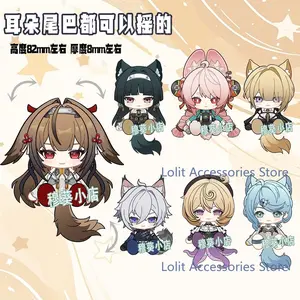 Zenless Zone Zero Flora Ye Shunguang Komano Manato Ukinami Yuzuha Hugo Vlad Seth Lowell Ear Tail Shake Acrylic Keychain Pendant