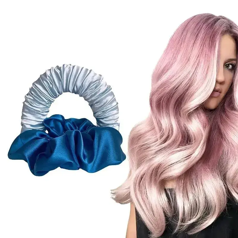 Soft No-Dent Heatless Bun Curler Set Equipped With Coordinating Scrunchies, Wearable Portable Styling Headband, Harmless DIY Hair Tool Perfect For Overnight Sleep Setting, Quick Daily Styling And Low-intensity Sports Hair Fixing