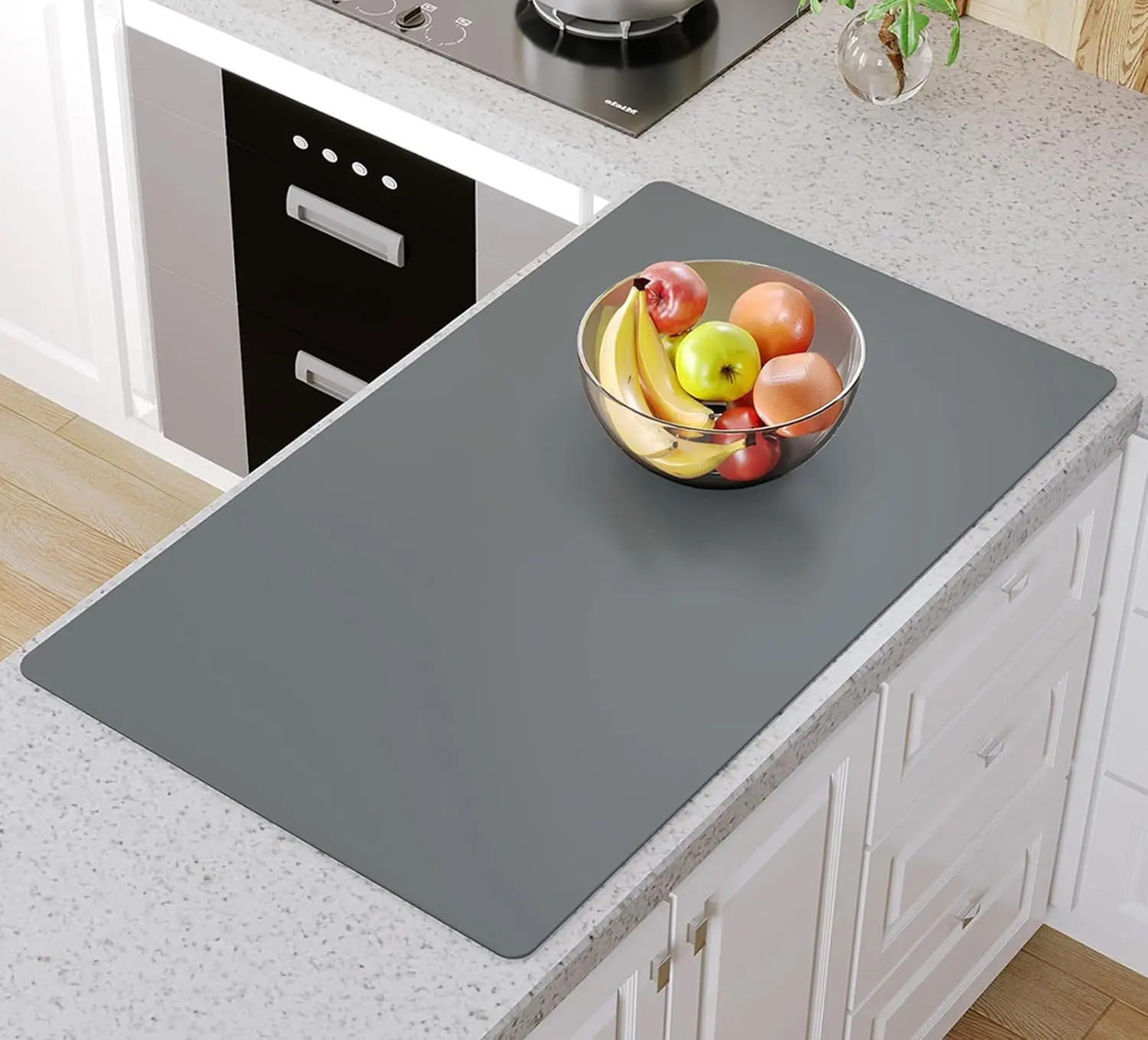 Mats for Kitchen Counter, 36"X 23.6" Heat Resistant Mats for Countertop,   Countertop Protector Mat, Nonstick Counter Mat For Baking/Pastry/Crafts-Gray