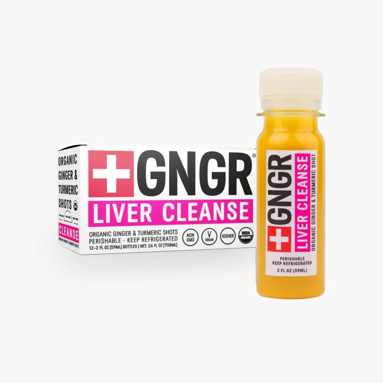 GNGR Liver Cleanse Shot - Organic Ginger Shot with Milk Thistle, Turmeric (95% C...