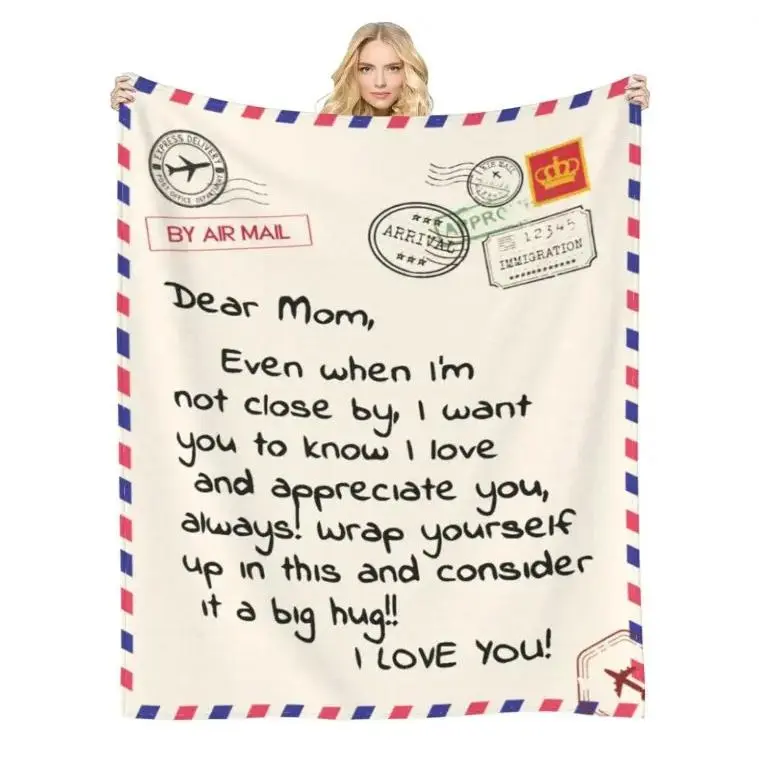 Flannel Cozy Blanket - Wrinkle Resistant, Breathable Softness, Personalized Mother's Day Gift for Mom, Cozy Flannel Throw for Warm Moments