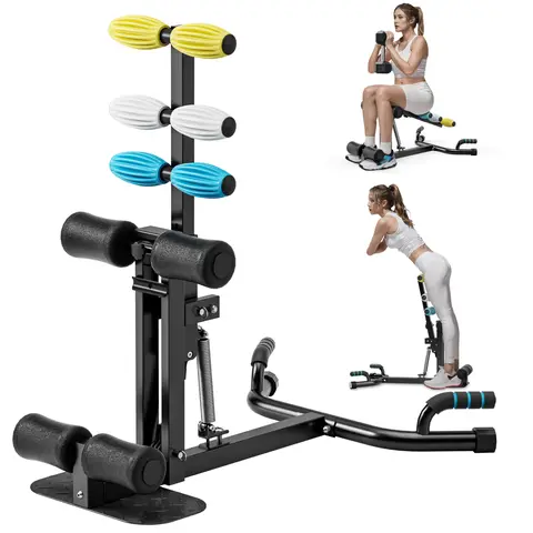 SEANLEECORE Women's Adjustable Squat Fitness Machine - 3-in-1 Compact Home Gym Gym Equipment with Roman Chair Function, Push Up Stand, Adjustable Settings, Advanced Safety Features, Glute Core Leg Abs Trainer for Correct Form & Burning Calories