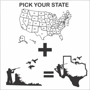 State Duck Blind Waterfowl Hunting Decals Available In ANY State